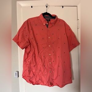 Náutica Pink Men’s Short Sleeve Button Down L